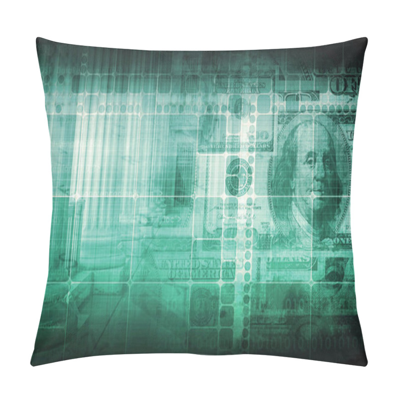 Personality  Government And Economy On Monetary Laws Abstract Pillow Covers