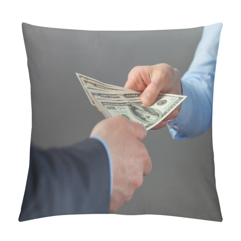 Personality  Human Hands Exchanging Money Pillow Covers