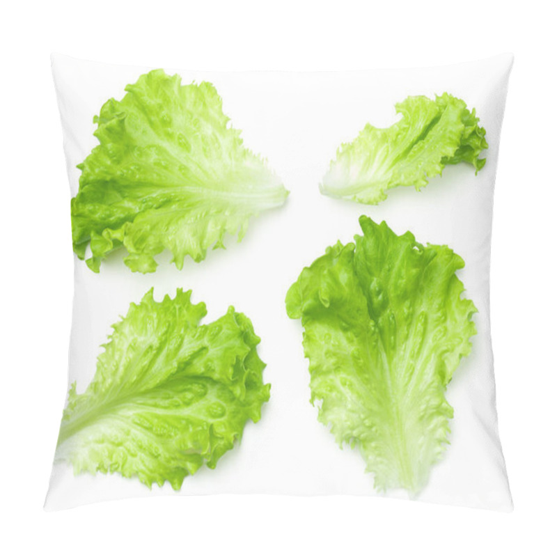 Personality  Lettuce Salad Leaves Isolated On White Background  Pillow Covers