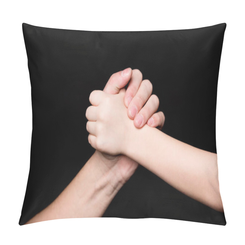 Personality  Father And Child Holding Hands  Pillow Covers