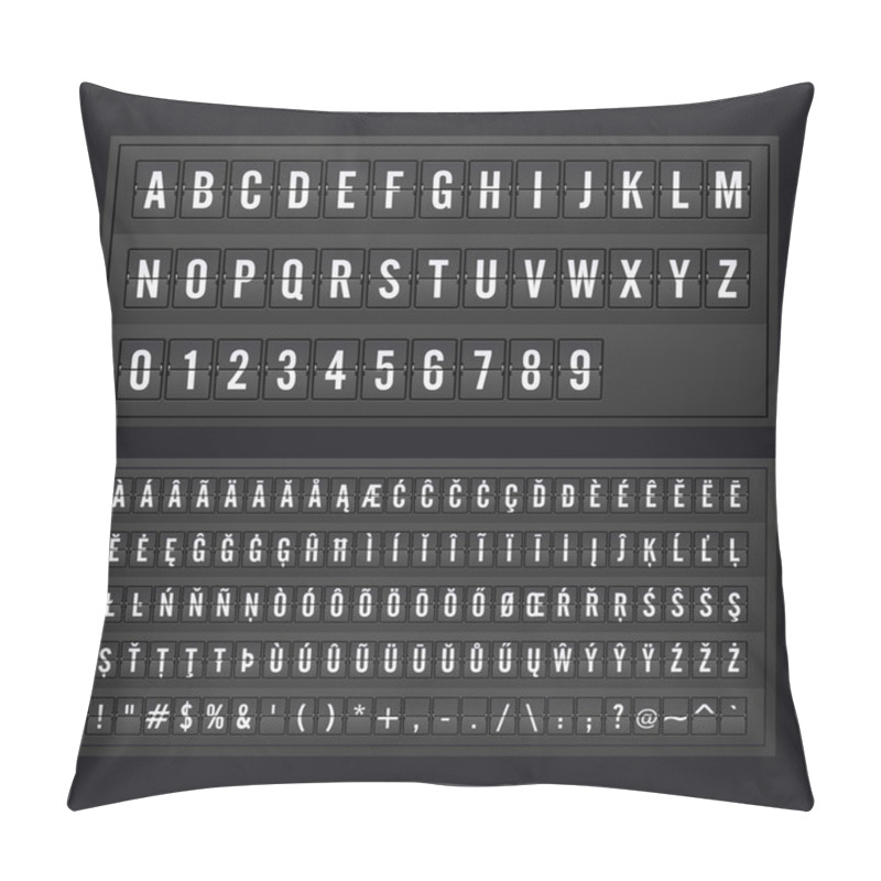 Personality  Airport Timetable Clock Station Pillow Covers