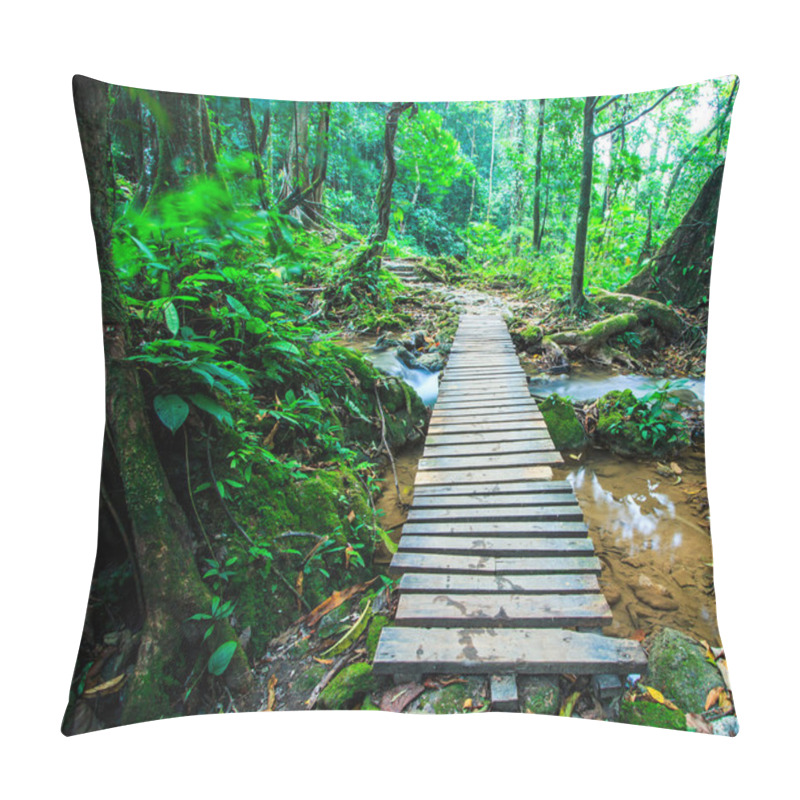 Personality  Wood Bridge Over The Waterfall Pillow Covers