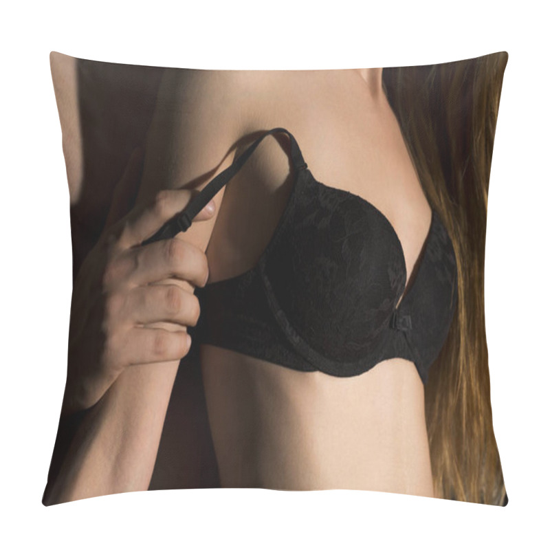 Personality  Man Undressing Woman From Lingerie Pillow Covers