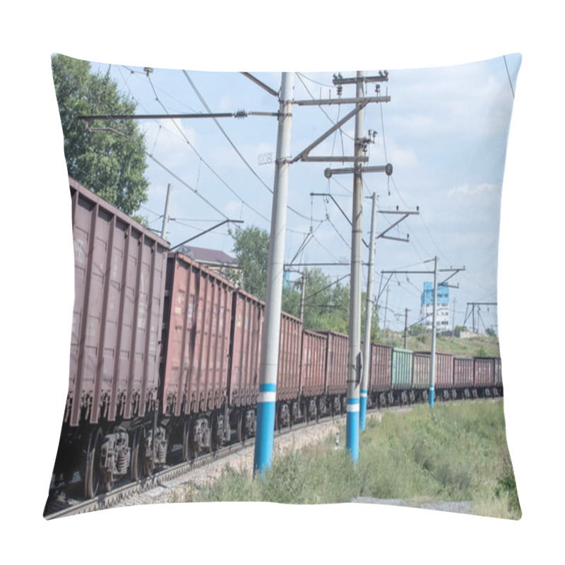 Personality  Freight Train Pillow Covers