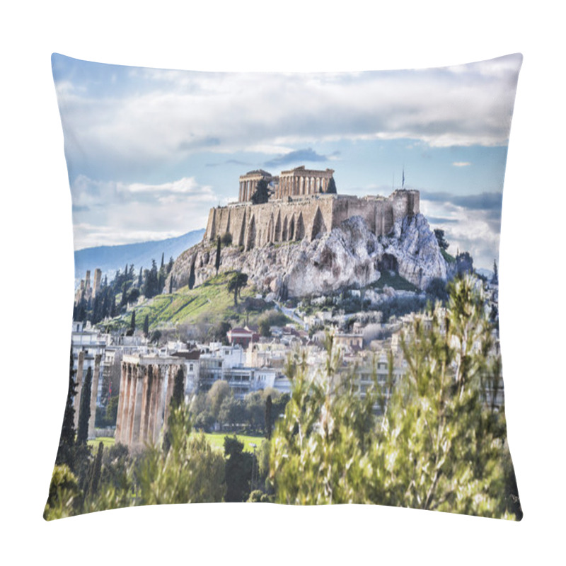 Personality  Acropolis With Parthenon Temple In Athens, Greece Pillow Covers