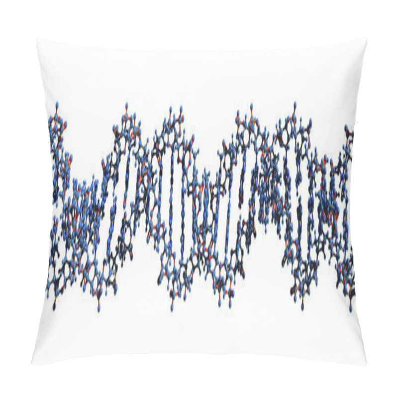 Personality  3D Image Of DNA Macromolecule Skeletal Formula - Molecular Chemical Structure Of  Deoxyribonucleic Acid Double Helix Isolated On White Background, Pillow Covers