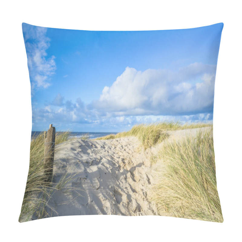 Personality  View On The Beach From The Sand Dunes Pillow Covers