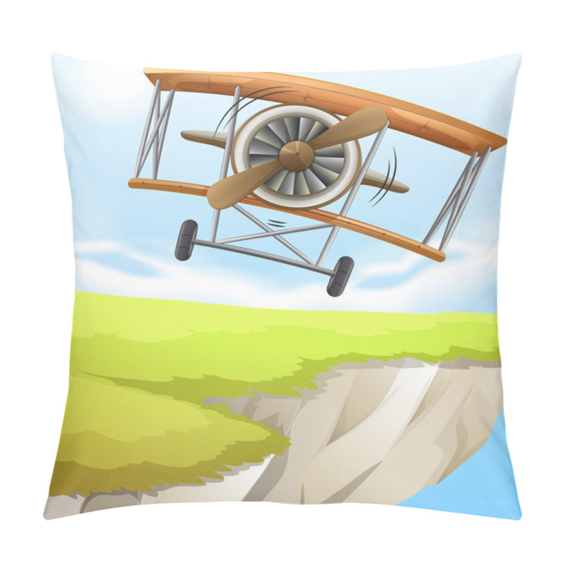 Personality  A Plane Near The Cliff Pillow Covers