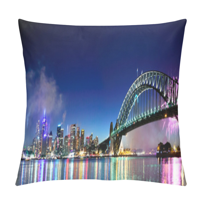 Personality  Sydney Harbour NYE Fireworks Panorama Pillow Covers