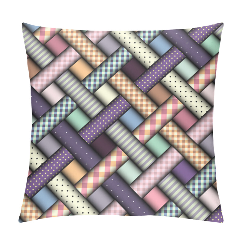 Personality  Abstract Diagonal Plaid Background Pillow Covers