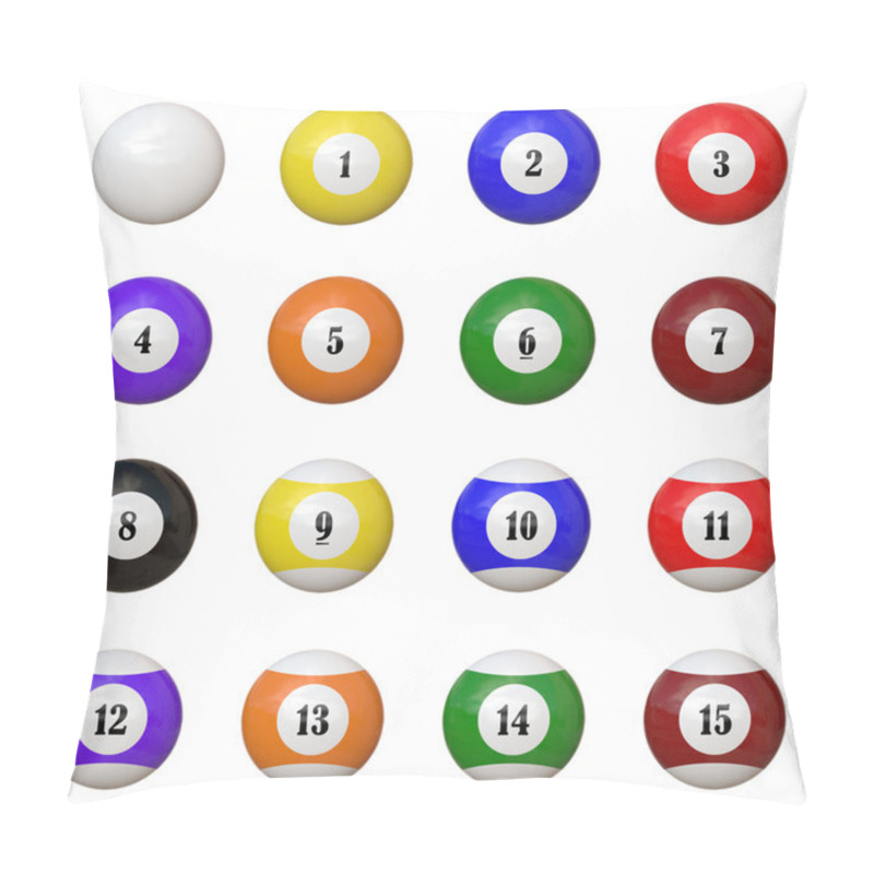 Personality  Set Of Pool Balls Pillow Covers