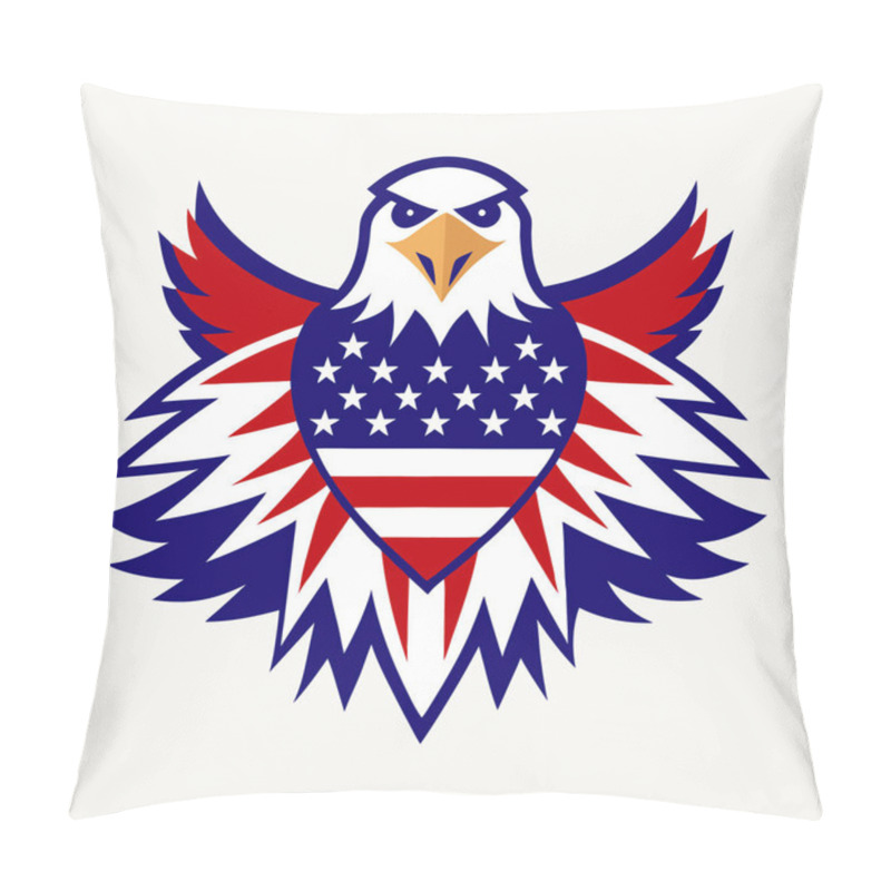 Personality  Flying Freedom: Flag-Inspired Eagle Design Pillow Covers