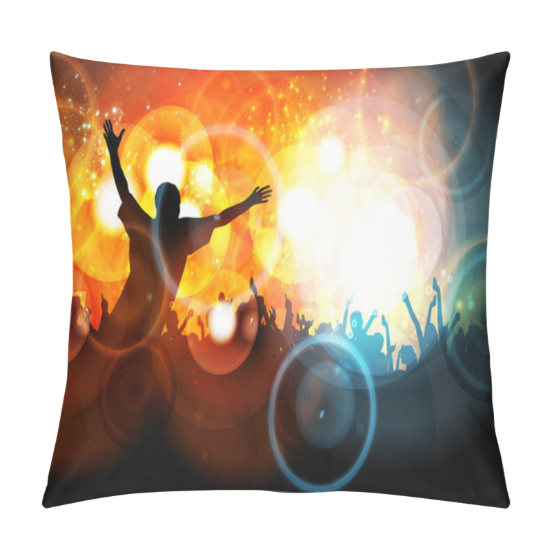 Personality  Music Event Background. Vector Eps10 Illustration. Pillow Covers