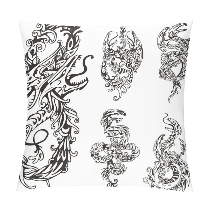 Personality  Stylized Two-headed Dragons Pillow Covers