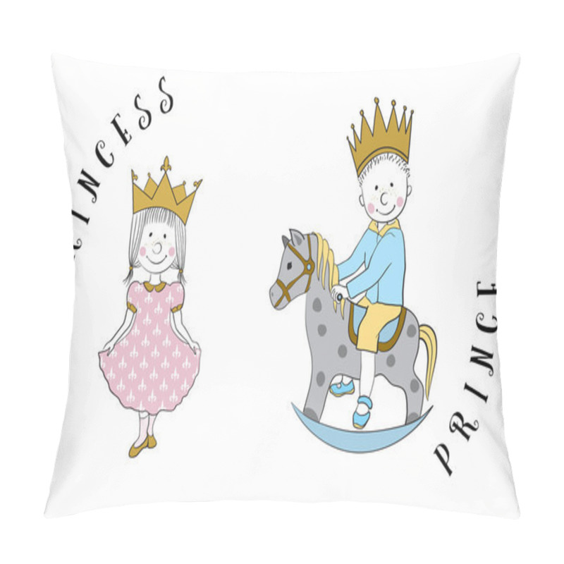 Personality  Cartoon Princess And Prince Pillow Covers