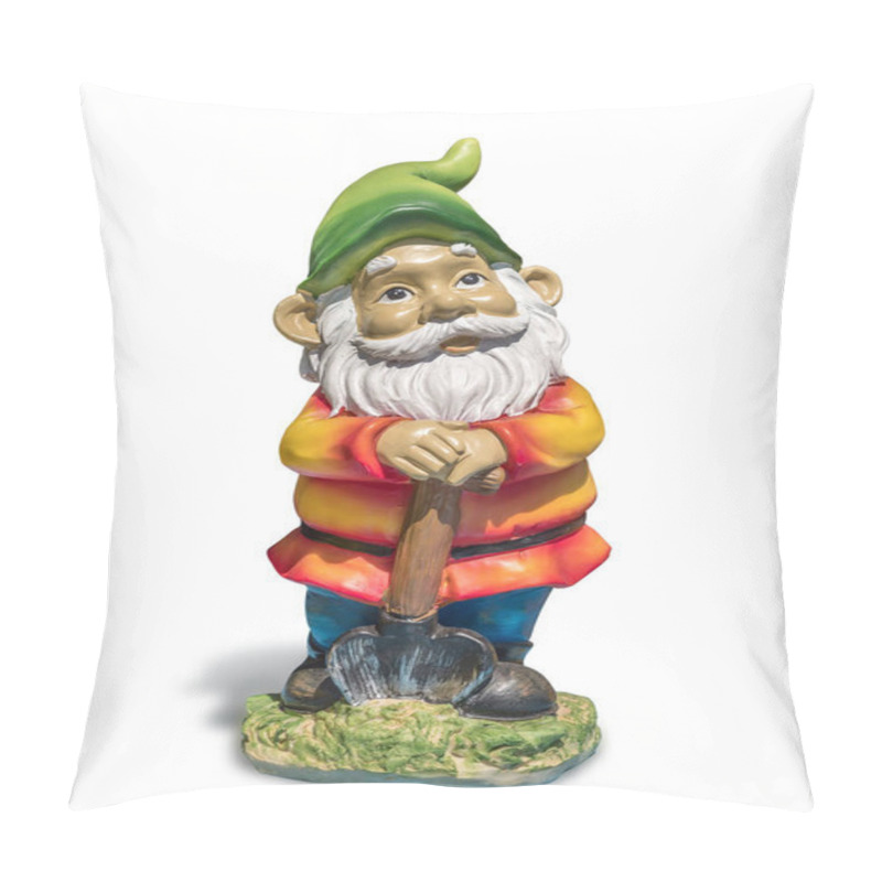 Personality  Classic Garden Gnome Isolated On White Pillow Covers