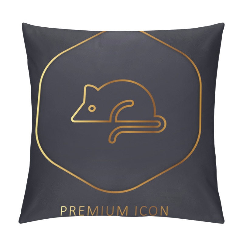 Personality  Animal Testing Golden Line Premium Logo Or Icon Pillow Covers