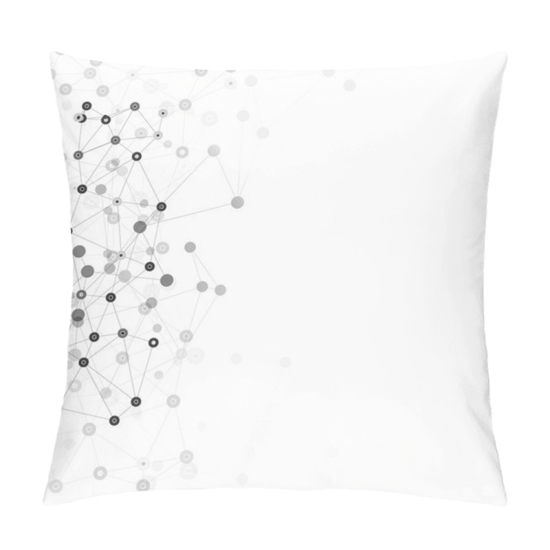 Personality  Molecule Structure, Gray Background For Communication, Vector Illustration Pillow Covers