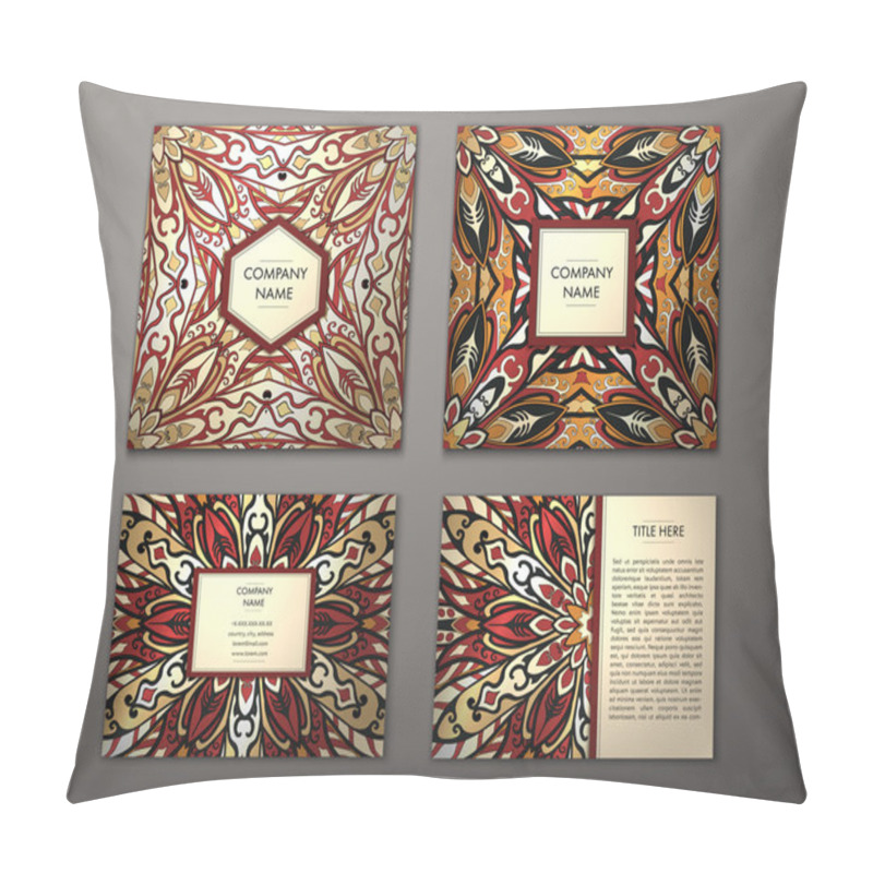 Personality  Flyer With Floral Mandala Pattern Pillow Covers