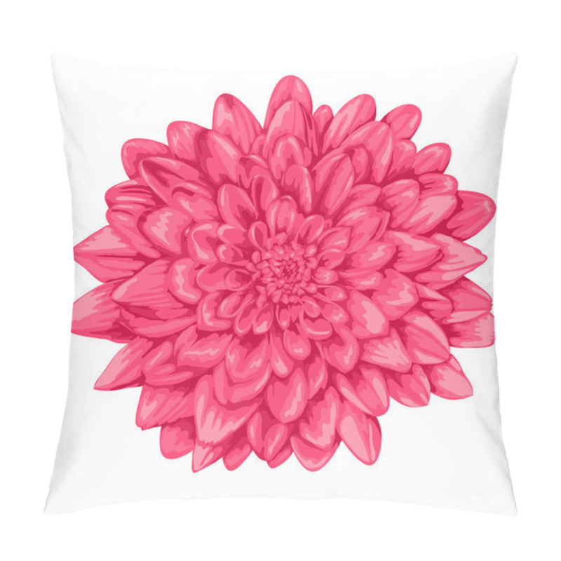 Personality  Beautiful Pink Dahlia Isolated On White Background. Pillow Covers