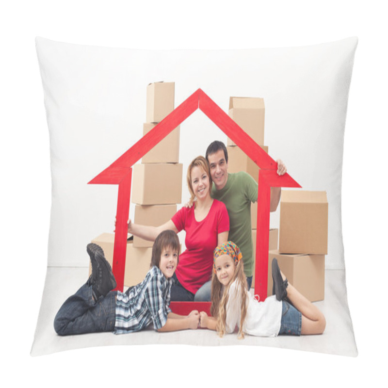 Personality  Family In A New Home Concept Pillow Covers