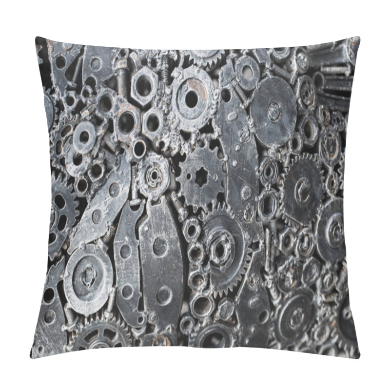 Personality  Steel Metal Gear Engineering Background Pillow Covers