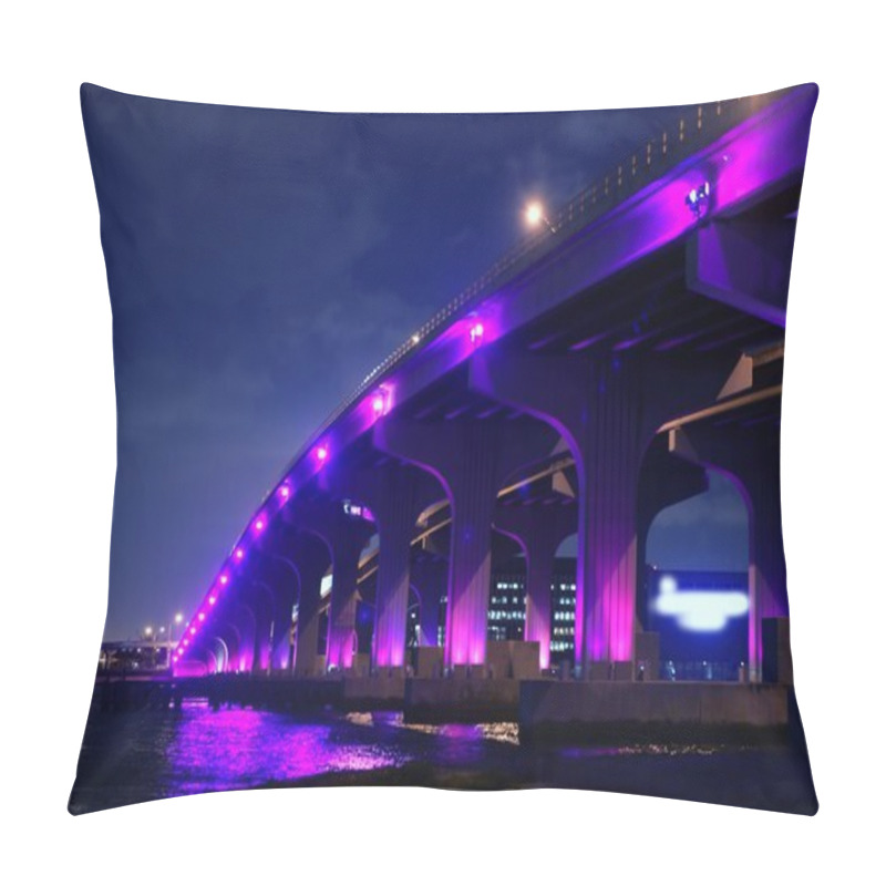 Personality  Miami Florida Bridge Night View A1A Pillow Covers