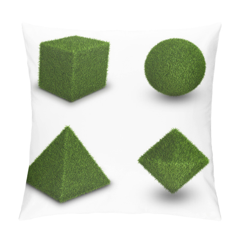 Personality  Green Grass Abstract Shape Figures Pillow Covers