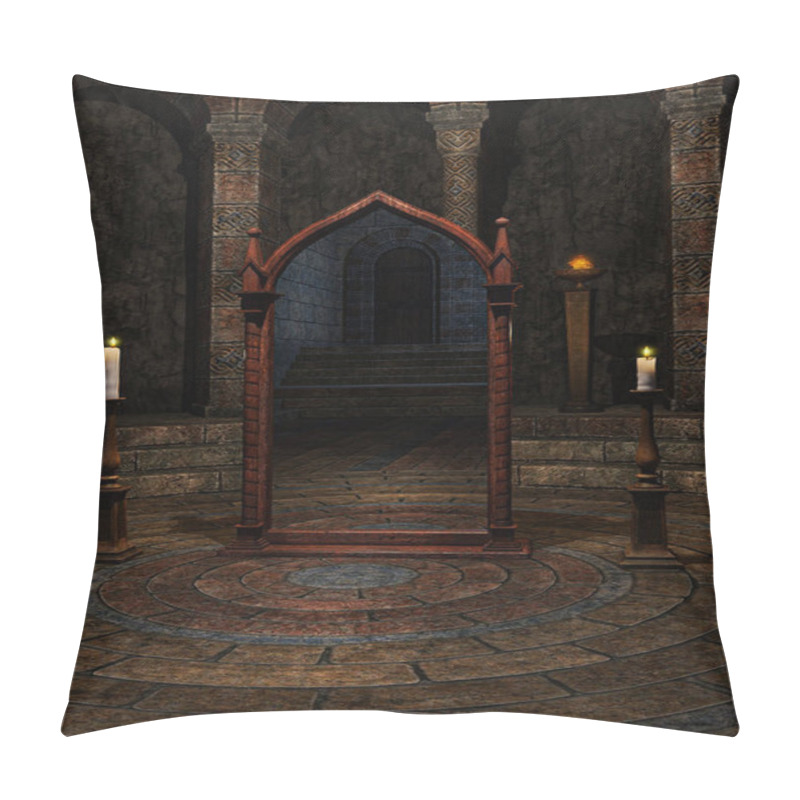 Personality  Black Scale Fantasy Dragon Pose 1, 3D Illustration, 3D Rendering, Olram Pillow Covers