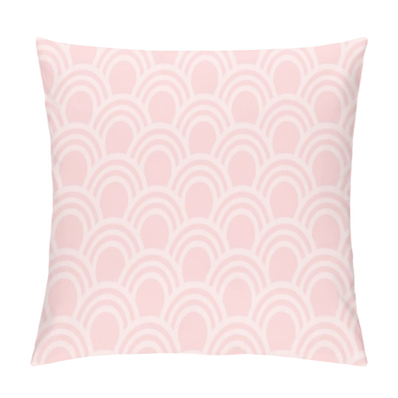 Personality  Pink Traditional Japanese Waves Seamless Pattern Pillow Covers