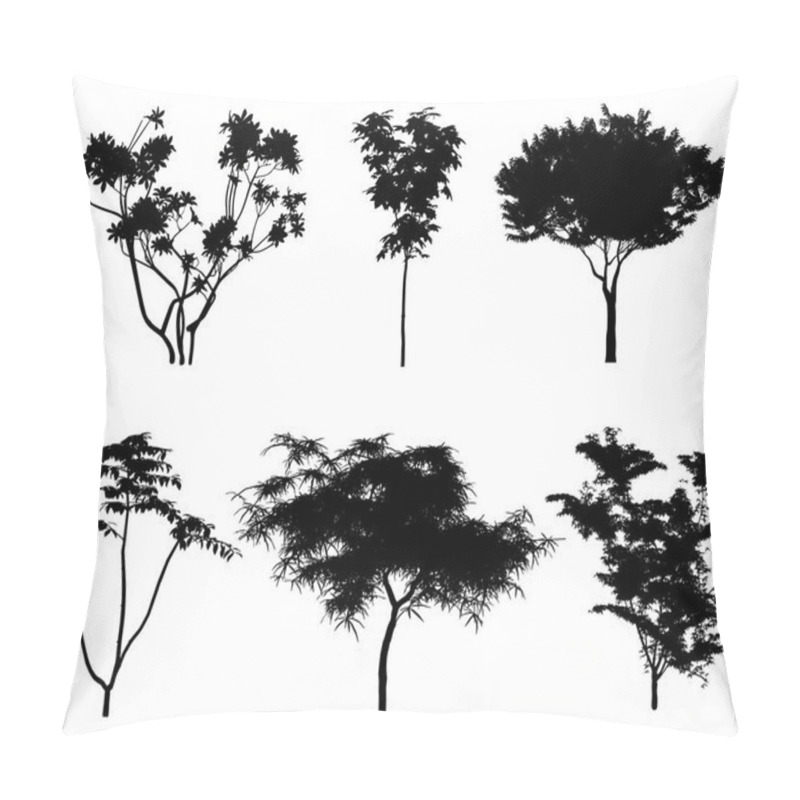 Personality  Vector Silhouettes Of Tropical Trees And Bushes For Backgrounds  Pillow Covers