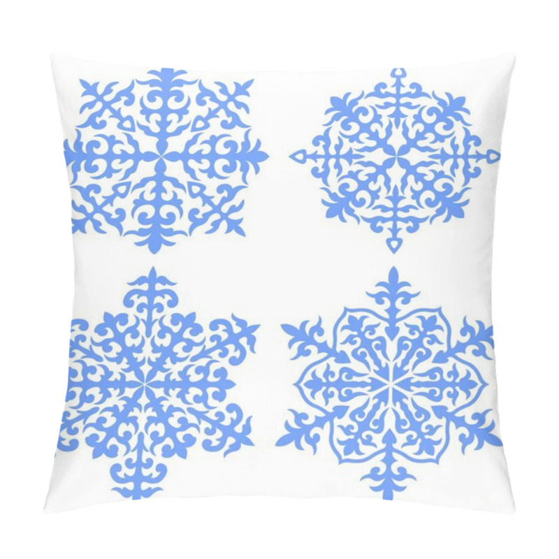 Personality  Beautiful Ornaments In The Form Of A Snowflake Pillow Covers