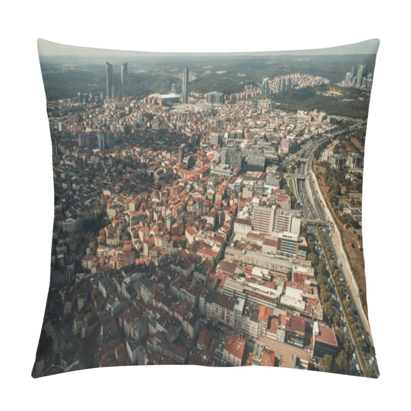 Personality  Aerial View Of Istanbul Cityscape With Skyline, Turkey Pillow Covers