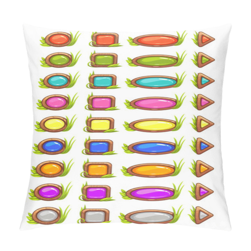 Personality  Cartoon Vector Buttons Pillow Covers