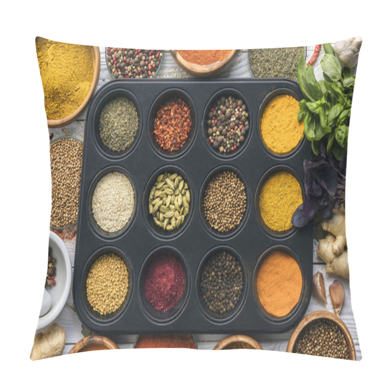 Personality  Black Tray With Spices Pillow Covers