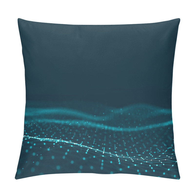 Personality  Computer Geometric Digital Connection Structure. Business Inteligence Technology Background. Binary Code Algorithms Deep Learning. Abstract 3D Rendering. Artificial Intelligence Pillow Covers