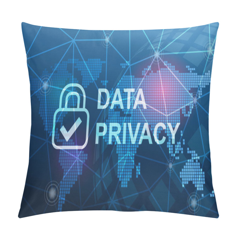 Personality  Data Privacy Protection Compliance Concept Background Pillow Covers