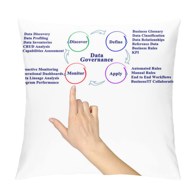 Personality  Components Of Data Governance Process Pillow Covers