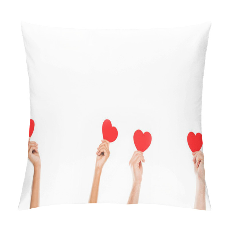 Personality  Hands With Red Paper Hearts Pillow Covers