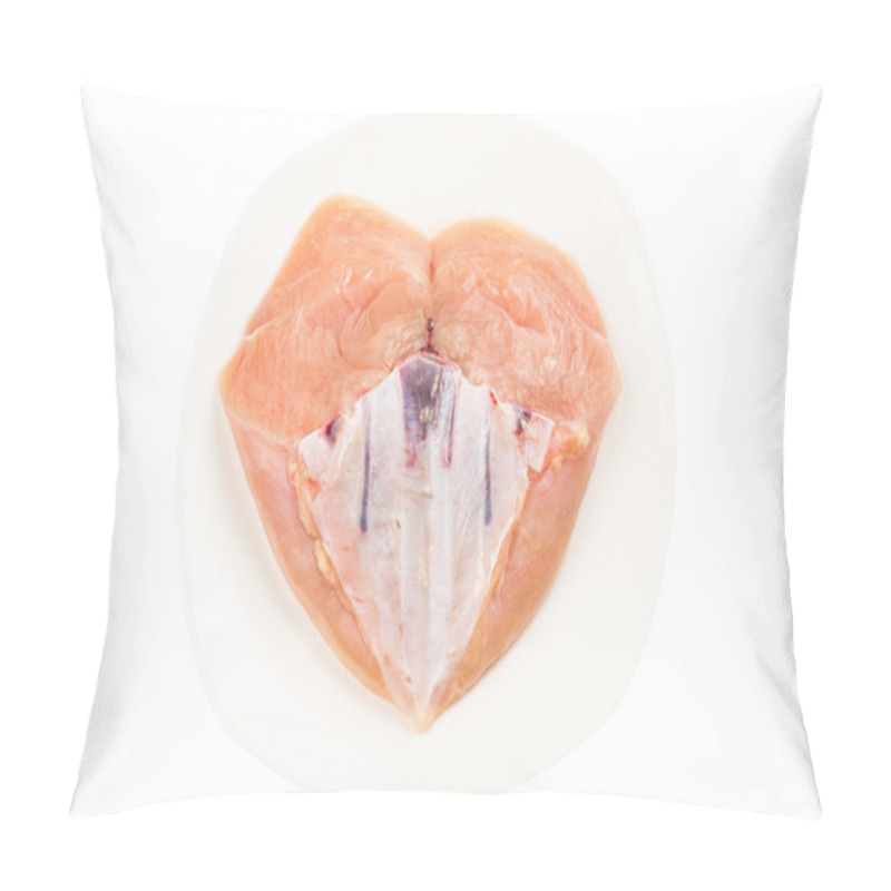 Personality  Fresh Heart Shaped Skinless Chicken Breast Meat With Keel Bone Pillow Covers