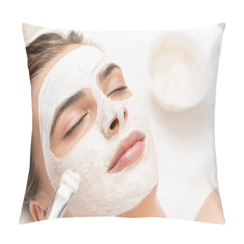 Personality  Cosmetologist Applying Facial Mask Pillow Covers