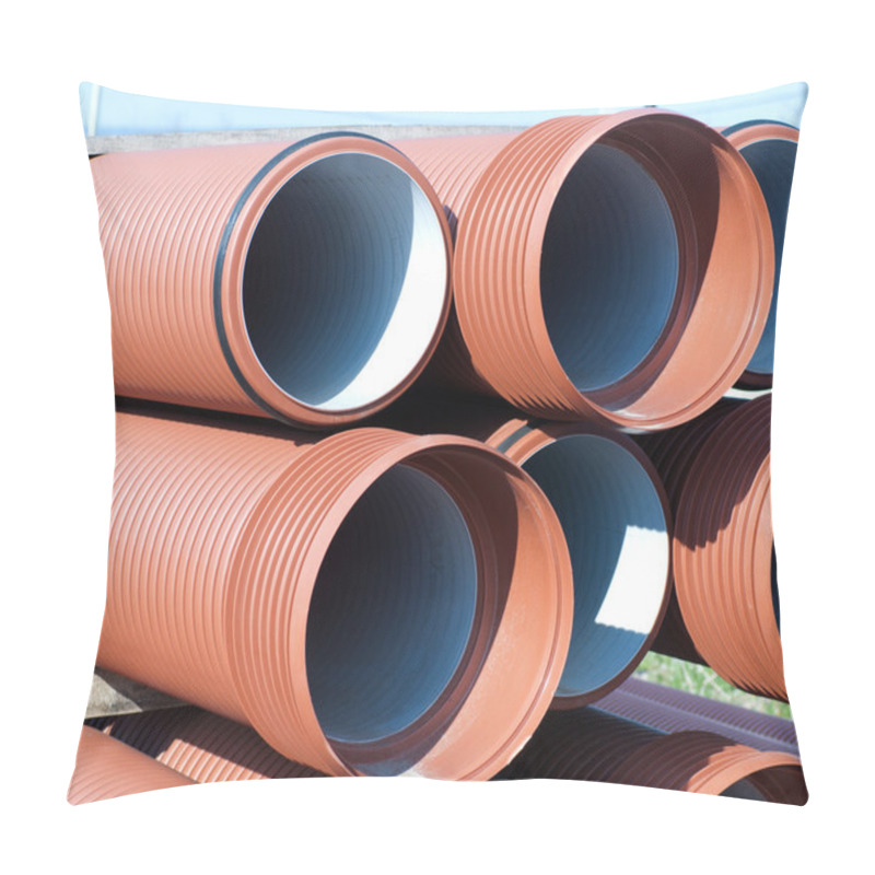 Personality  Pile Of PVC Pipes Pillow Covers