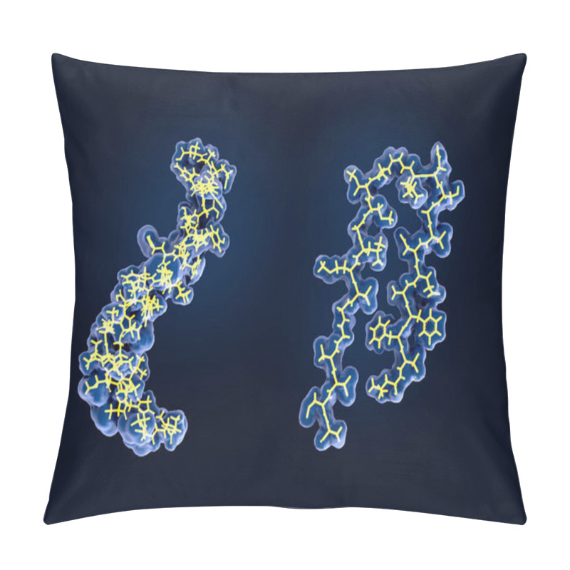 Personality  After Being Cleaved By The Gamma And Beta Secretases The Amyloid Beta Peptide, Which Has About 40 Amino Acid Residues, Leaves The Membrane, Changes Shape And Aggregates Into Long Fibrils. These Fibrils Form Dense Plaques On Nerve Cells. Pillow Covers