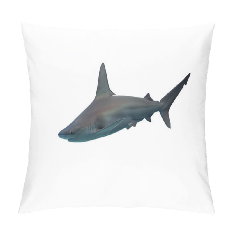 Personality  Shark Isolated On White Background Pillow Covers