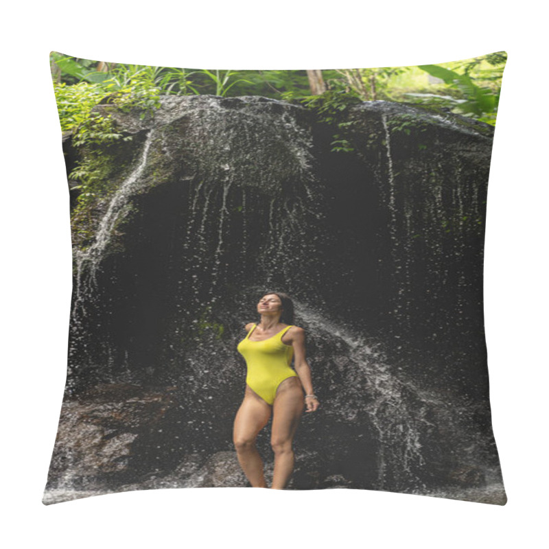 Personality  Attractive Young Female Person Enjoying Her Trip Pillow Covers