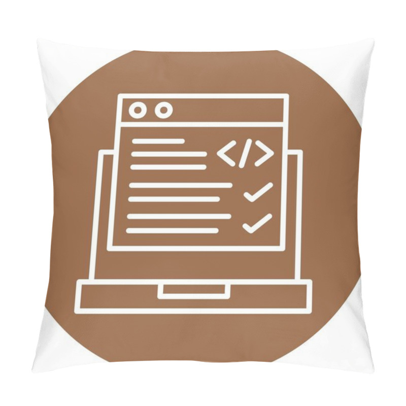 Personality  Code Correction Outline Style Icon Pillow Covers