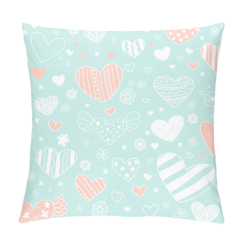 Personality  Decorative Seamless Doodle Heart Ornament Pillow Covers