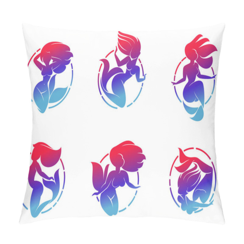 Personality  Mermaid Set Logo Pillow Covers