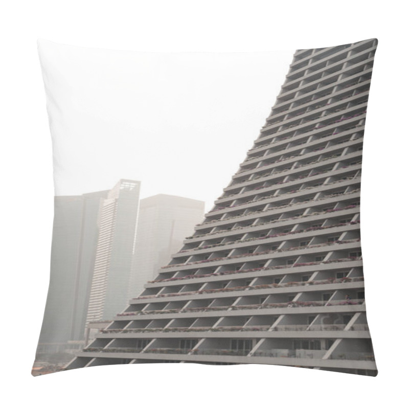 Personality  Modern Tall Skyscraper At Singapore Pillow Covers