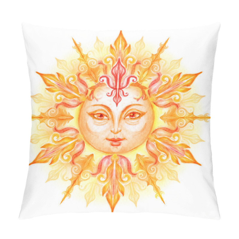 Personality  Decorative Sun With Face Pillow Covers